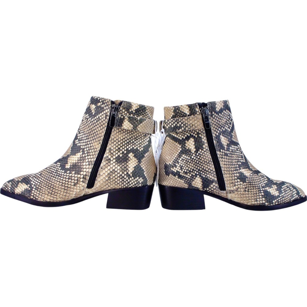 Steven by Steve Madden Ringer Snakeskin‎ Ankle Boots 6M Buckle Water Resistant - Picture 13 of 13
